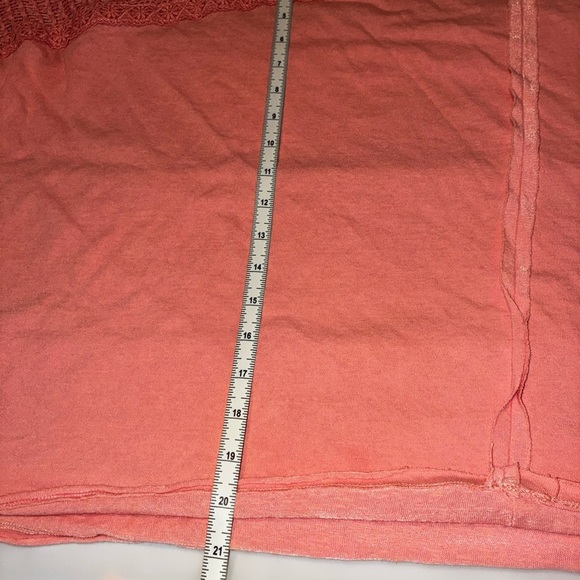 2/$35 Andree by Unit Oversized S Blouse Crop Embroidered Boxy Coastal Lagenlook - Picture 3 of 8